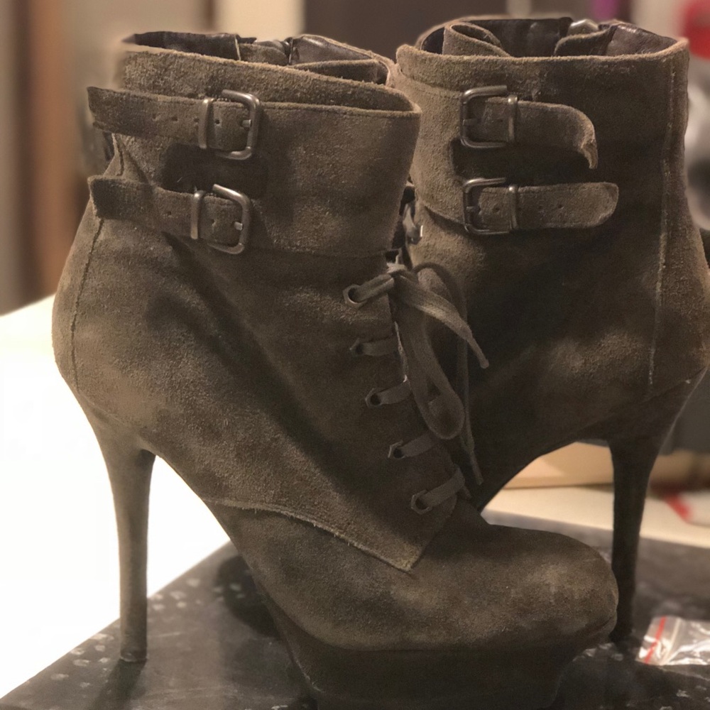 {Used} Sam Edelman Gray Vancouver Boots/Booties